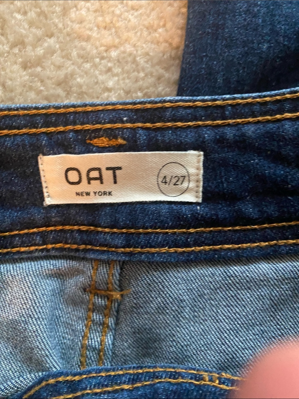 OAT New York jeans wide leg raw hem size 4/27 - Picture 3 of 6